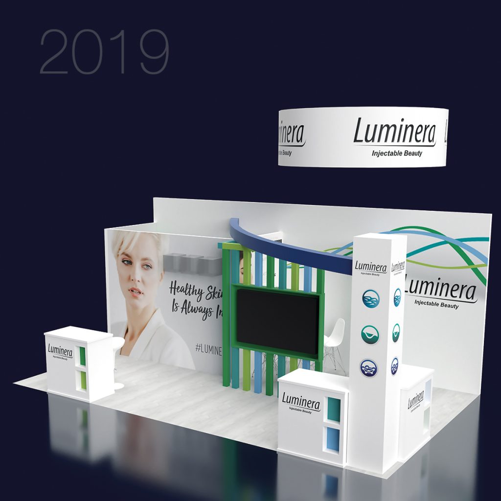 We are happy to announce that in 2019 we start using a new rendering software that enables us to provide more photo realistic renders of your exhibition stand design.